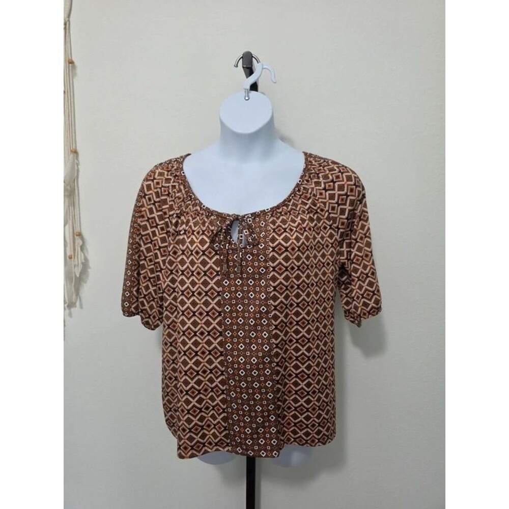NYC petite patterned short sleeve